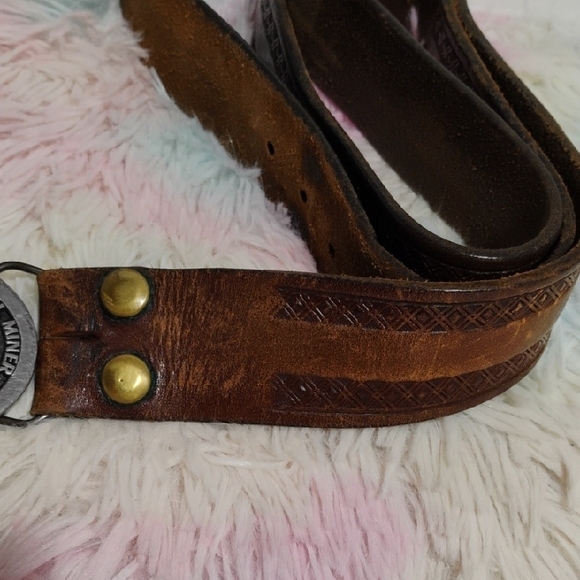 RARE! Salute To The Kentucky Coal Miner 1980 Buckle Leather Belt Limited Edition - Picture 3 of 9